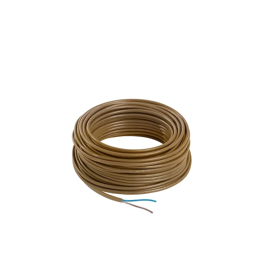 Câble électrique flexible H03VVH2F 2x0,75 mm² Or - 25 m