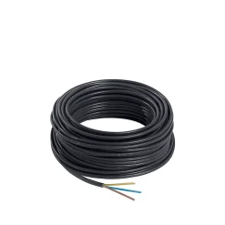 Câble électrique flexible H05VVF 3x1,5 mm² Noir - 25 m