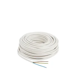Câble électrique flexible H05VVF 3x1,5 mm² Blanc - 25 m