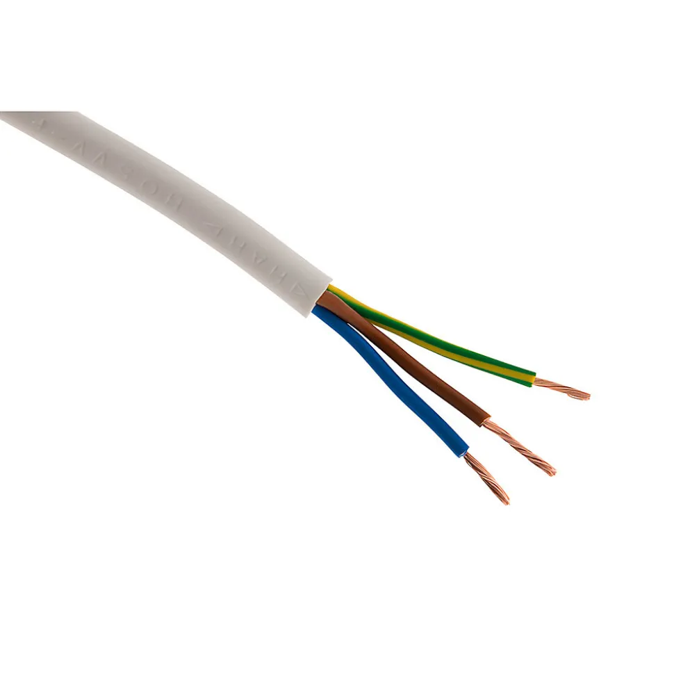 Câble électrique H05VV-F 3G2,5mm² blanc - 10m - Zenitech