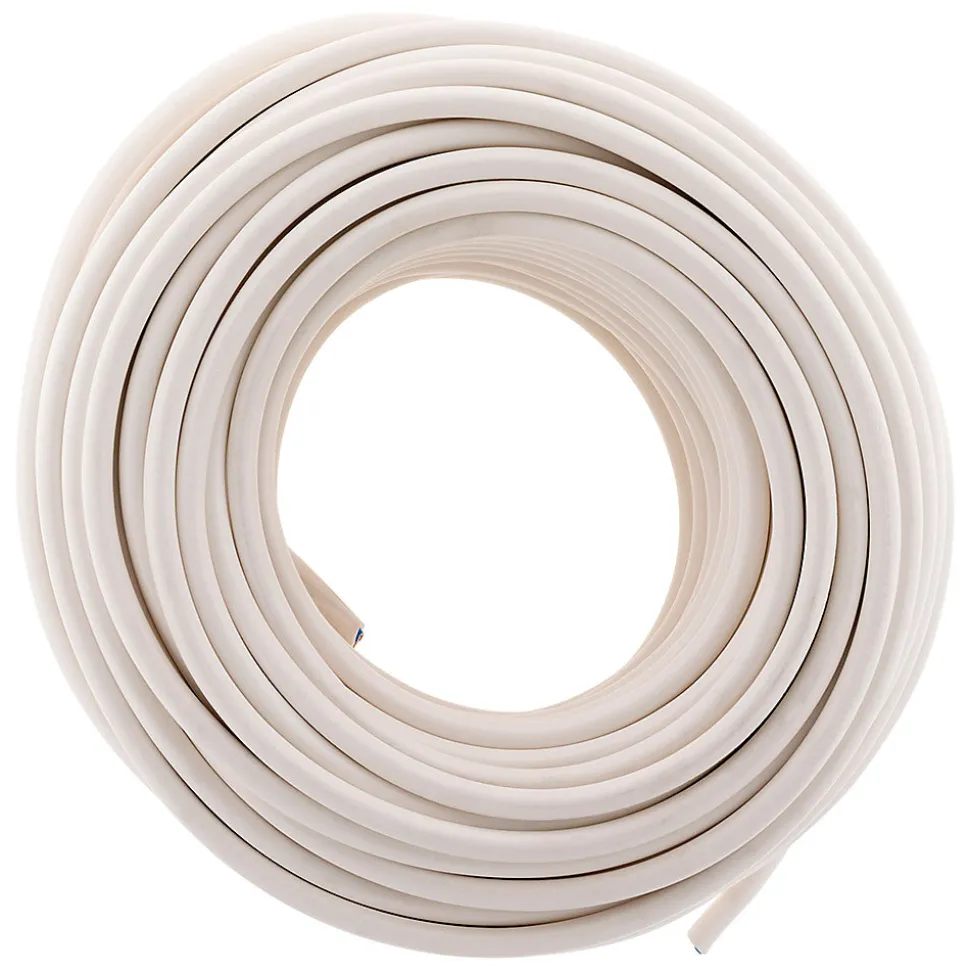 Câble électrique H05VV-F 2x1,5mm² blanc - 50m - Zenitech