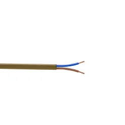 Câble électrique 2X0,75 mm² H03VVH2F or couronne 5m