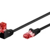 Câble RJ45 Cat6 coudé non blindé 25cm GOOBAY