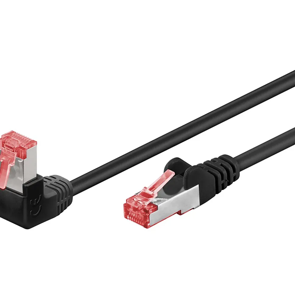 Câble RJ45 Cat6 coudé surblindé 50cm GOOBAY