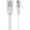 Câble RJ45 Cat6 2m non Blindé plat Blanc GOOBAY
