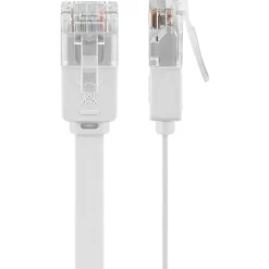 Câble RJ45 Cat6 2m non Blindé plat Blanc GOOBAY