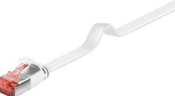 Câble RJ45 Cat6 plat blindé blanc 7.50 m GOOBAY