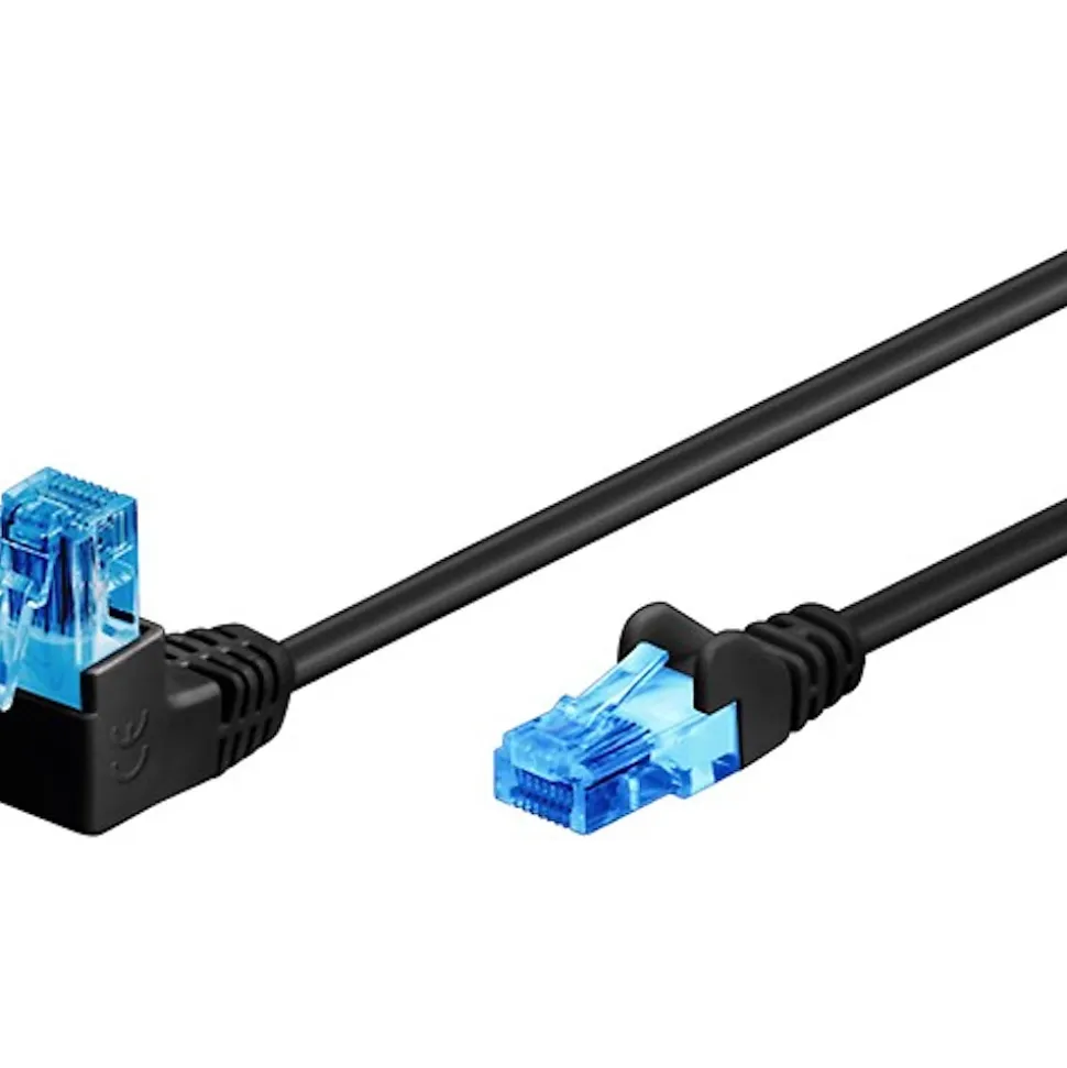 Câble RJ45 Cat6a coudé non blindé 5 m GOOBAY