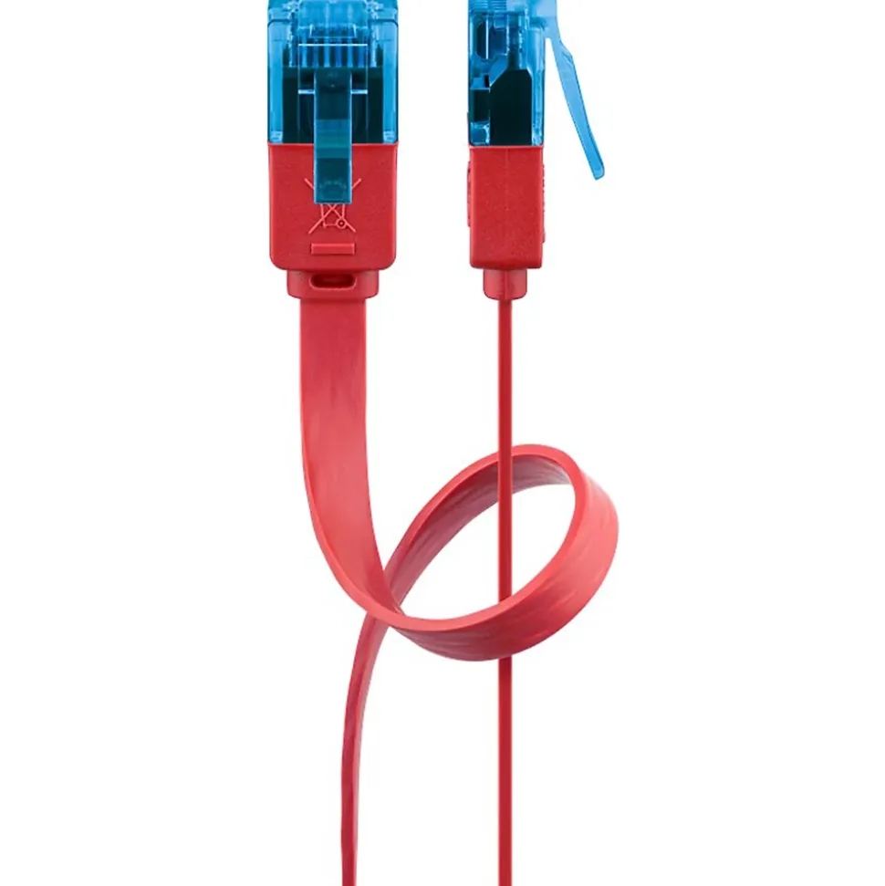Câble RJ45 Cat6a plat non blindé 2m GOOBAY