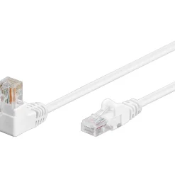 Câble RJ45 Cat5e coudé blanc 25cm GOOBAY
