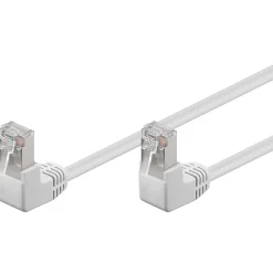 Câble RJ45 Cat5e coudé blindé blanc 25cm GOOBAY
