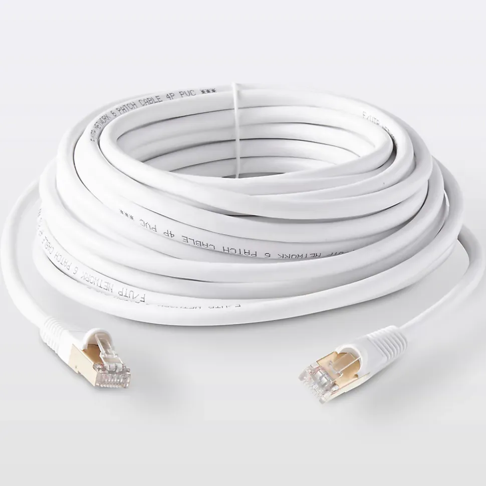 Câble RJ45 Mâle / Mâle Catégorie 6E blanc Blyss, 1 m