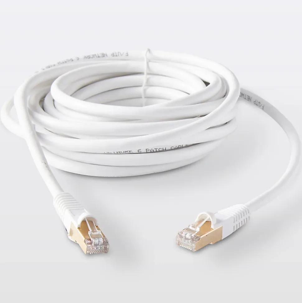 Câble RJ45 Mâle / Mâle Catégorie 6E blanc Blyss, 5 m