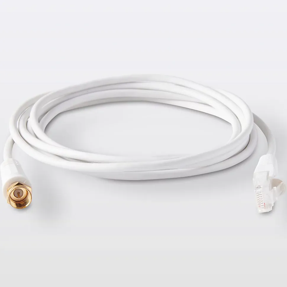 Câble RJ45 type F Mâle / Mâle blanc Blyss Or, 1.5 m