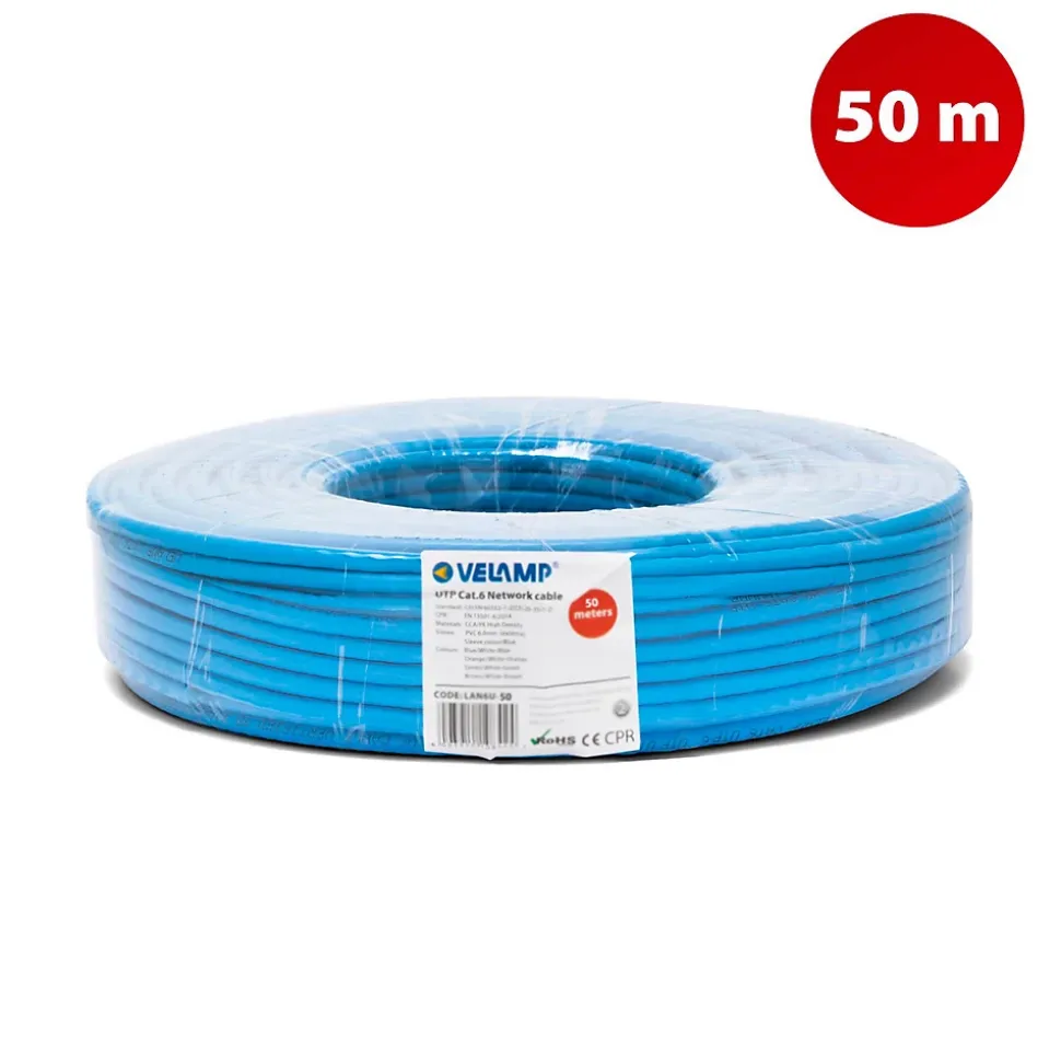 Câble réseau UTP CAT6 50 m en écheveau
