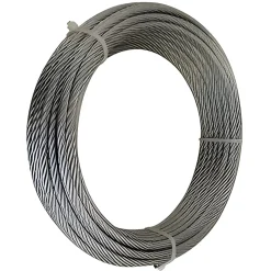 Câble souple diam. 4 mm - torons 7 x 7 - 100 mètres - Inox 316