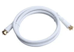 Câble Type F Mâle / Mâle blanc, Doré Blyss, 1.5 m