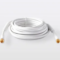 Câble type F Mâle / Mâle blanc Blyss Doré, 5 m
