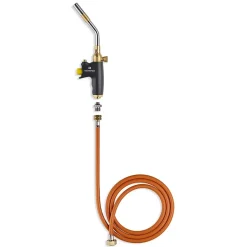 Chalumeau à gaz Tuyau 2m Connexion directe sur Bouteille Gaz Flamme Réglable Piezo KEMPER