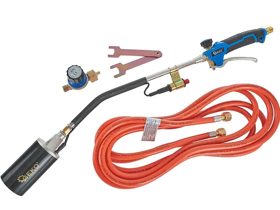 Chalumeau gaz Charpentier 60mm PROFI - 70 cm Tuyau 5 m Réducteur Inclus