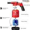 Chalumeau gaz 1.7kW Allumage piezo + 8 Cartouches gaz PROWELTEK