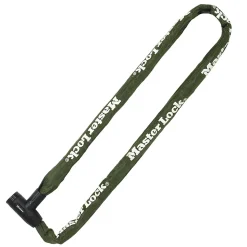 Chaîne antivol en acier avec revêtement nylon 1 m x Ø 8 mm Master Lock - Serrure à clé (4 clés)