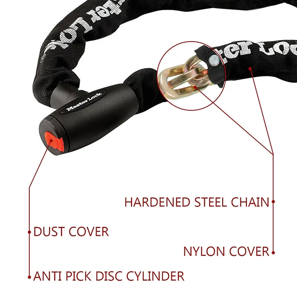 Chaîne antivol Master Lock 8292EURDPS Noir 200 cm