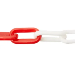 Chaîne de signalisation rouge et blanche ø6 mm x 10 m