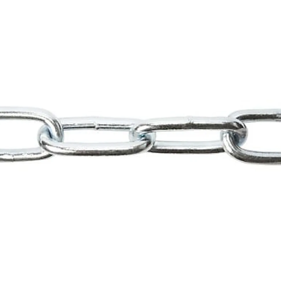 Chaîne maille longue Diall ø8 mm, vendue au mètre linéaire