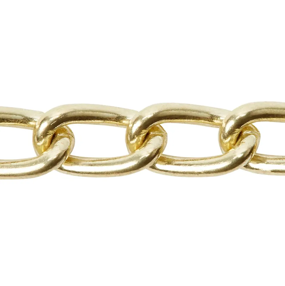 Chaîne non soudée nouée en acier laitonée Diall ø2 mm, 2.5 m