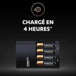 Chargeur de pile Duracell AA / AAA + 4 piles (2xAA + 2xAAA)