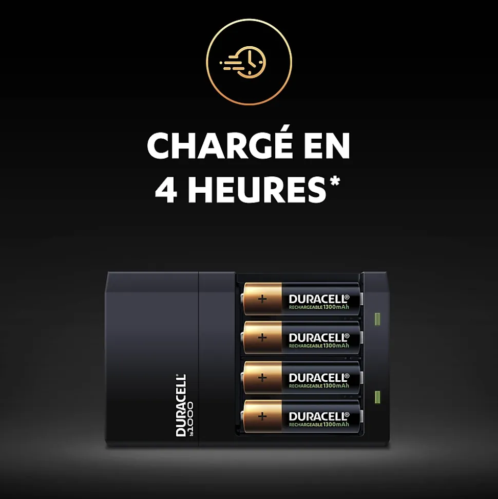 Chargeur de pile Duracell AA / AAA + 4 piles (2xAA + 2xAAA)