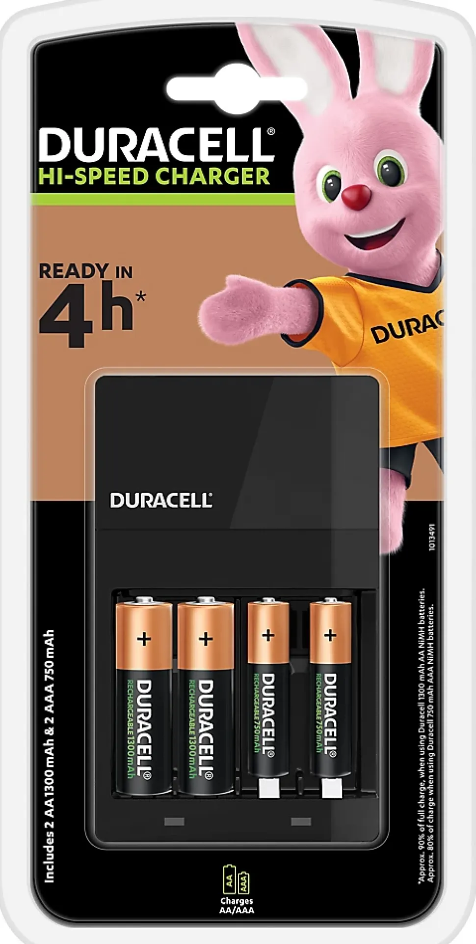 Chargeur de pile Duracell AA / AAA + 4 piles (2xAA + 2xAAA)