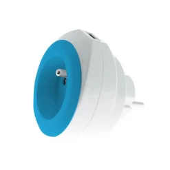 Chargeur prise 16A avec port USB Bewatt turquoise