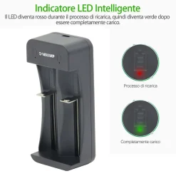 Chargeur rapide à 2 canaux pour batteries lithium-ion