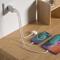 Chargeur rapide 65W double port USB-A et USB-C GAO