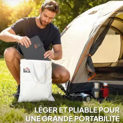 Chargeur solaire portable 36W ports type-C et USB-a norme IP67 RoHS CE-RMC gris