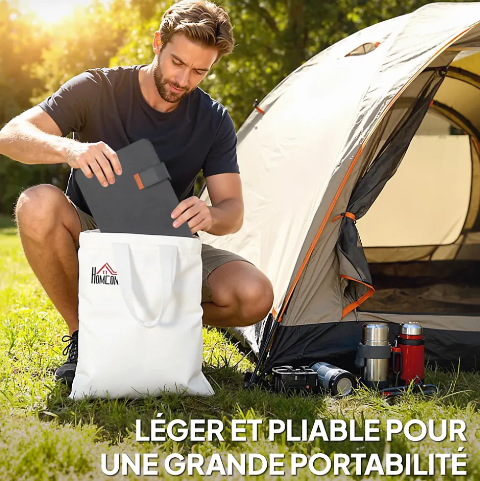 Chargeur solaire portable 36W ports type-C et USB-a norme IP67 RoHS CE-RMC gris