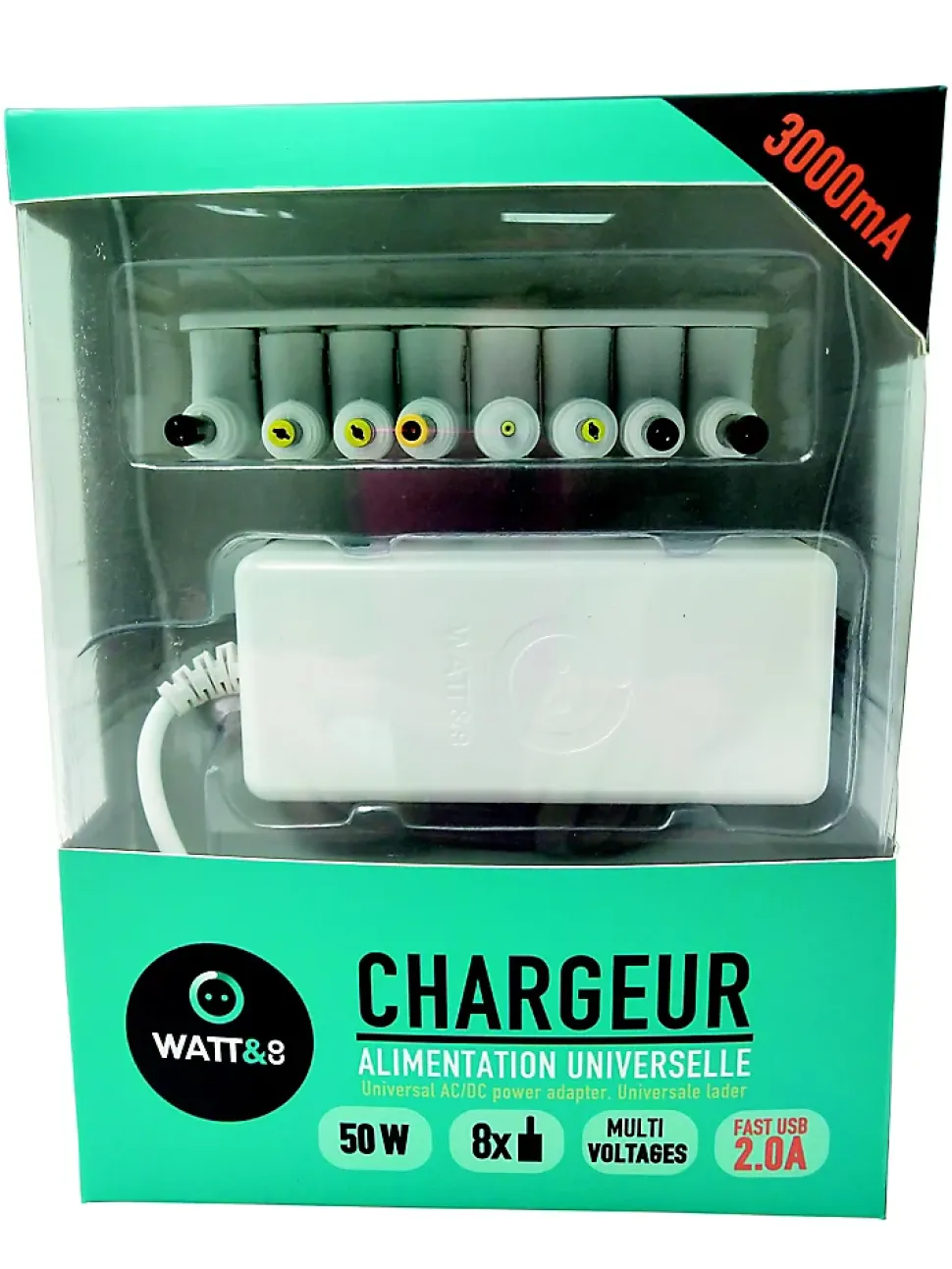 Chargeur universel 3000 mA Watt & Co