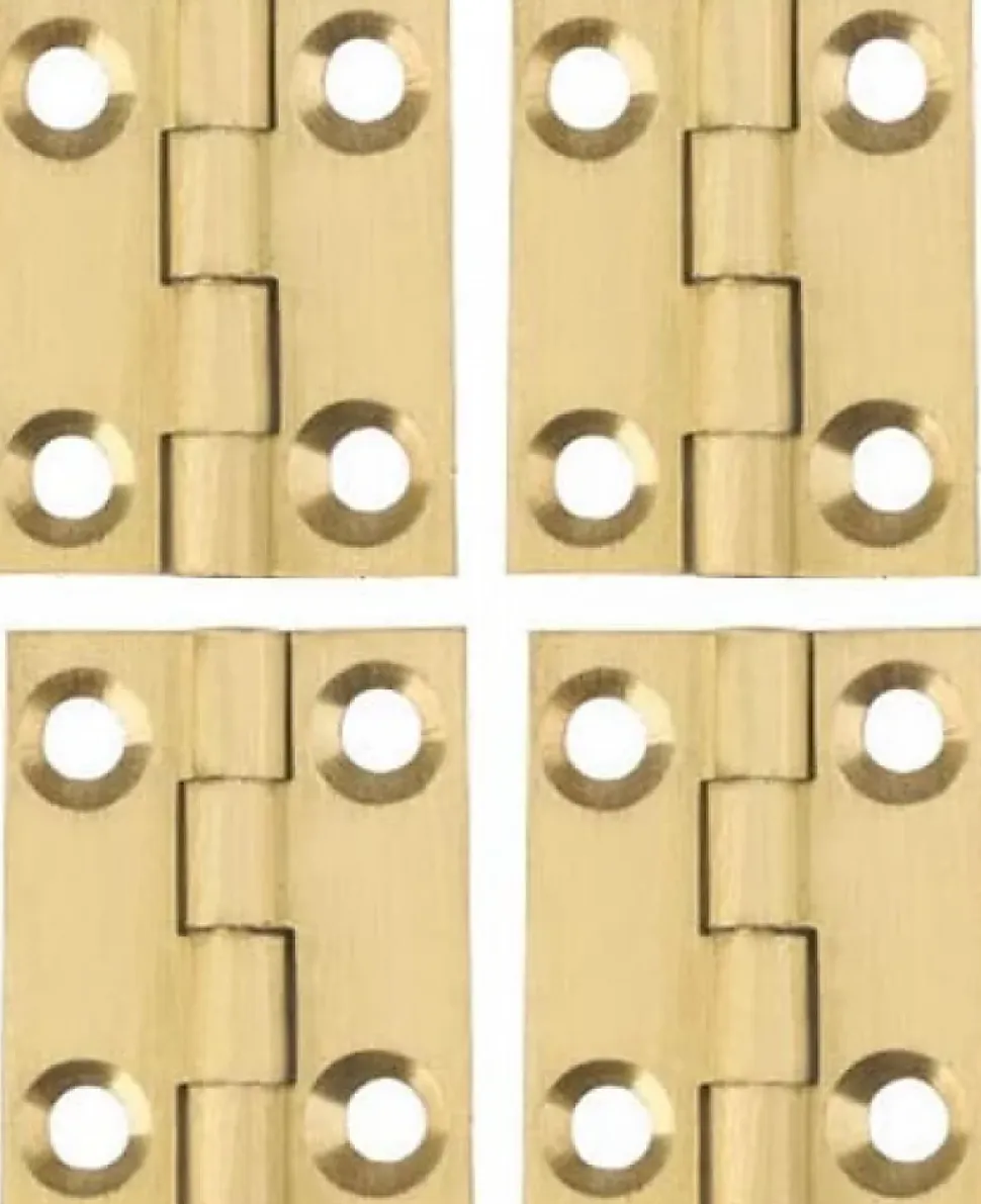 Charnière en cuivre , Mini charnière pliante, charnière pour tiroir, armoire, porte, or