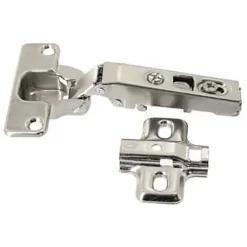 Charnière invisible clipsable acier nickelé pour porte à recouvrement Diall Ø35 mm 110°, lot de 2