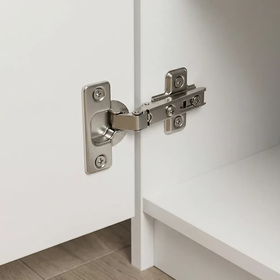 Charnière invisible key hole acier nickelé pour porte à demi-recouvrement Diall Ø26 mm 92°, lot de 2