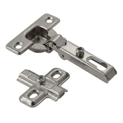Charnière invisible key hole acier nickelé pour porte à demi-recouvrement Diall Ø26 mm 92°, lot de 2