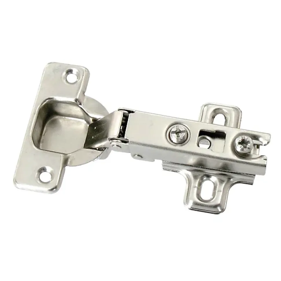 Charnière invisible slide-on acier nickelé pour porte à recouvrement Diall Ø35 mm 110°, lot de 2