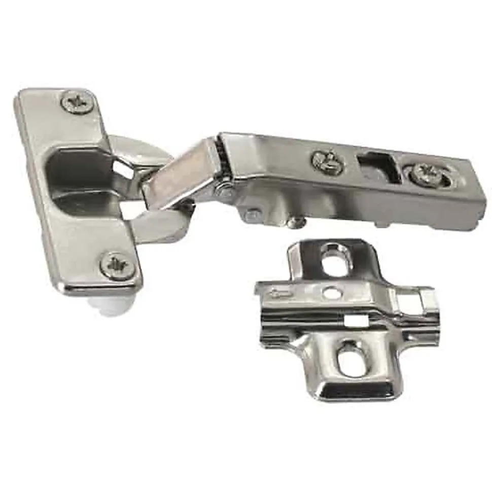 Charnière invisible tourillon acier nickelé pour porte Diall Ø35 mm 110°, lot de 2