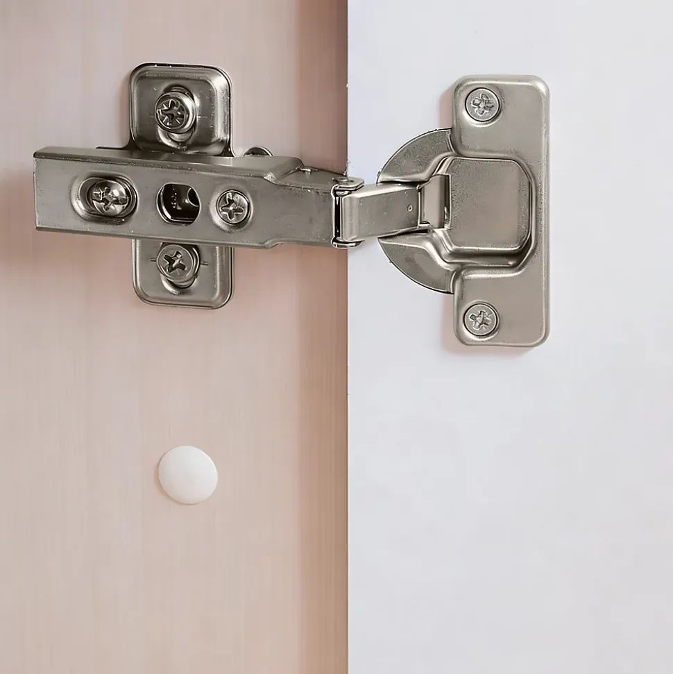Charnière invisible tourillon acier nickelé pour porte Diall Ø35 mm 110°, lot de 2