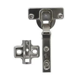 Charnière invisible tourillon acier nickelé pour porte à demi-recouvrement Diall Ø35 mm 110°, lot de 2
