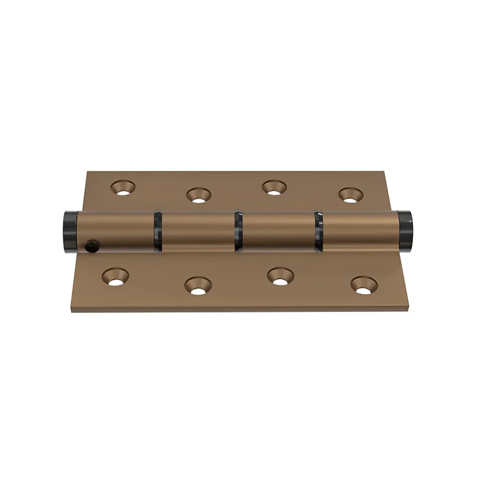 Charnière simple action à ressort, 120X40 mm, en aluminium anodisée bronze, pour porte de 40 mm