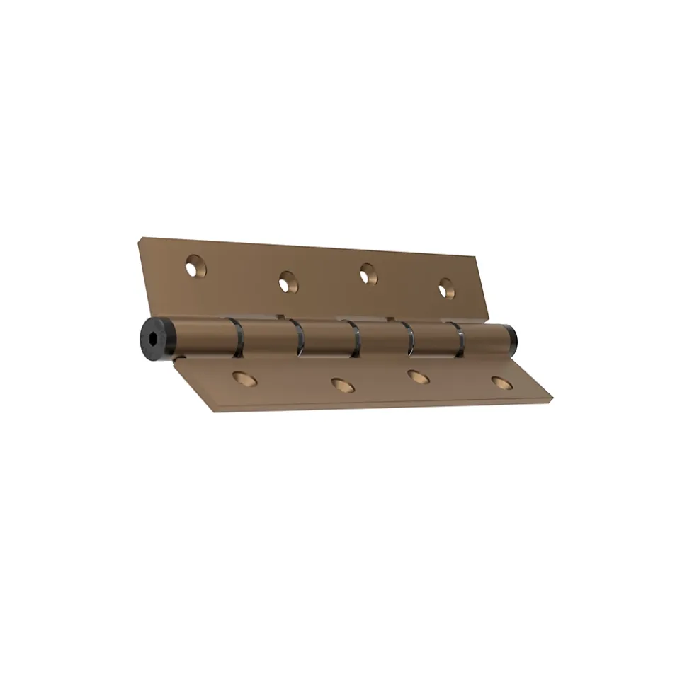 Charnière simple action à ressort, 180X40 mm, en aluminium anodisée bronze, pour porte de 40 mm