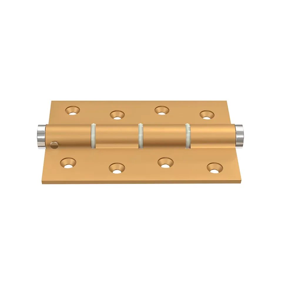 Charnière simple action à ressort, 120X40 mm, en aluminium anodisée or, pour porte de 40 mm